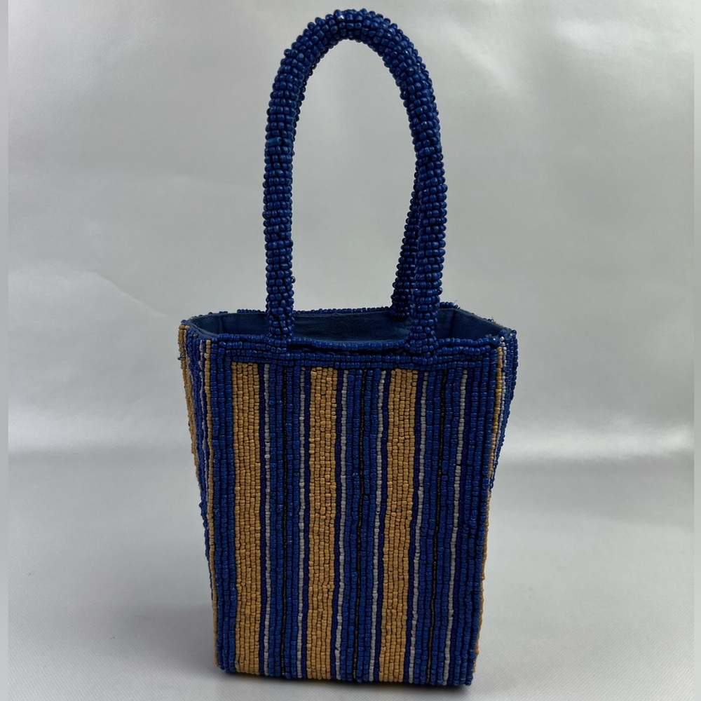 Anthropologie Beaded Mini Clutch Bag Purse